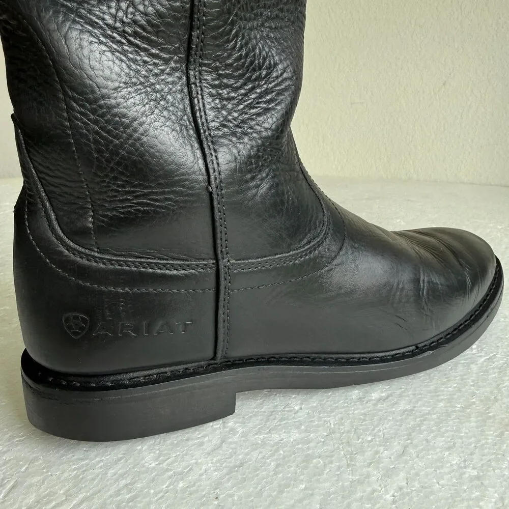 Ariat Sierra Work Boots Men's Size 11D Black Leather Slip & Oil Resisting